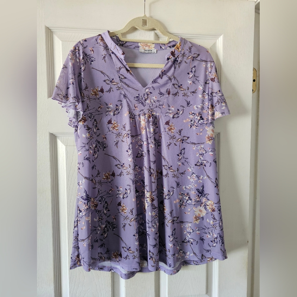 Floral Purple Blouse